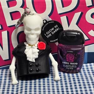 BBW Glow In The Dark Dapper Skeleton Pocketbac Holder & Ghoul Friend Refill